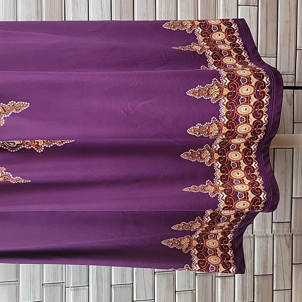 Deep v-neck purple dress - Picture 4 of 12